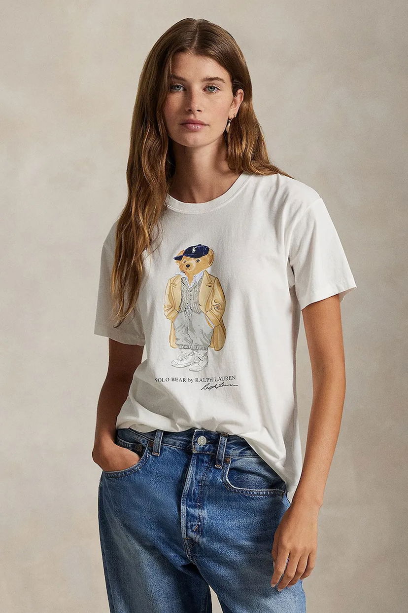Тениска Polo by Ralph Lauren Polo Ralph Lauren Bear Graphic T-Shirt Бяло | 211971752
