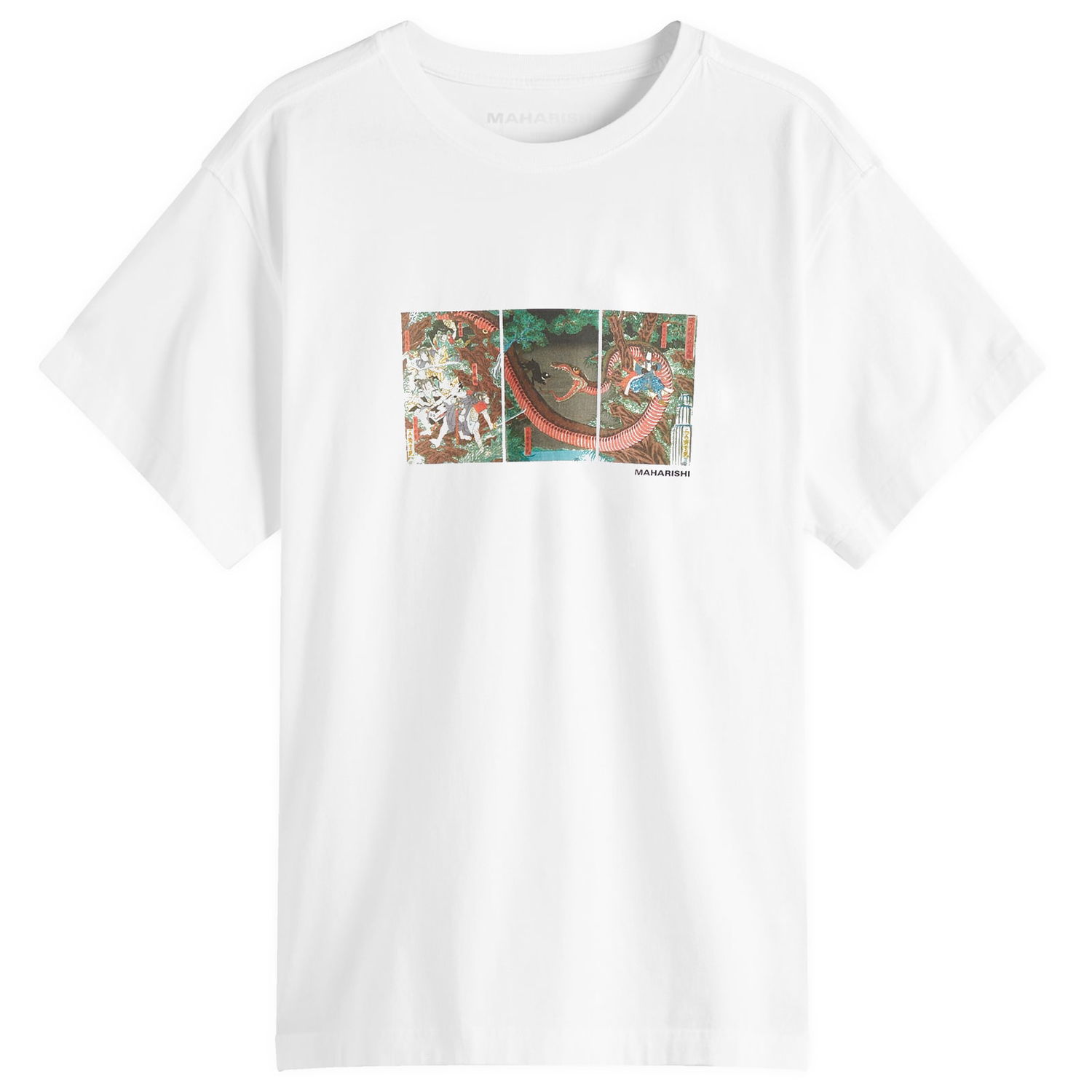 Тениска Maharishi Maharishi Snake Triptych Graphic Tee, Size L Бяло | 1540-WHT, 1