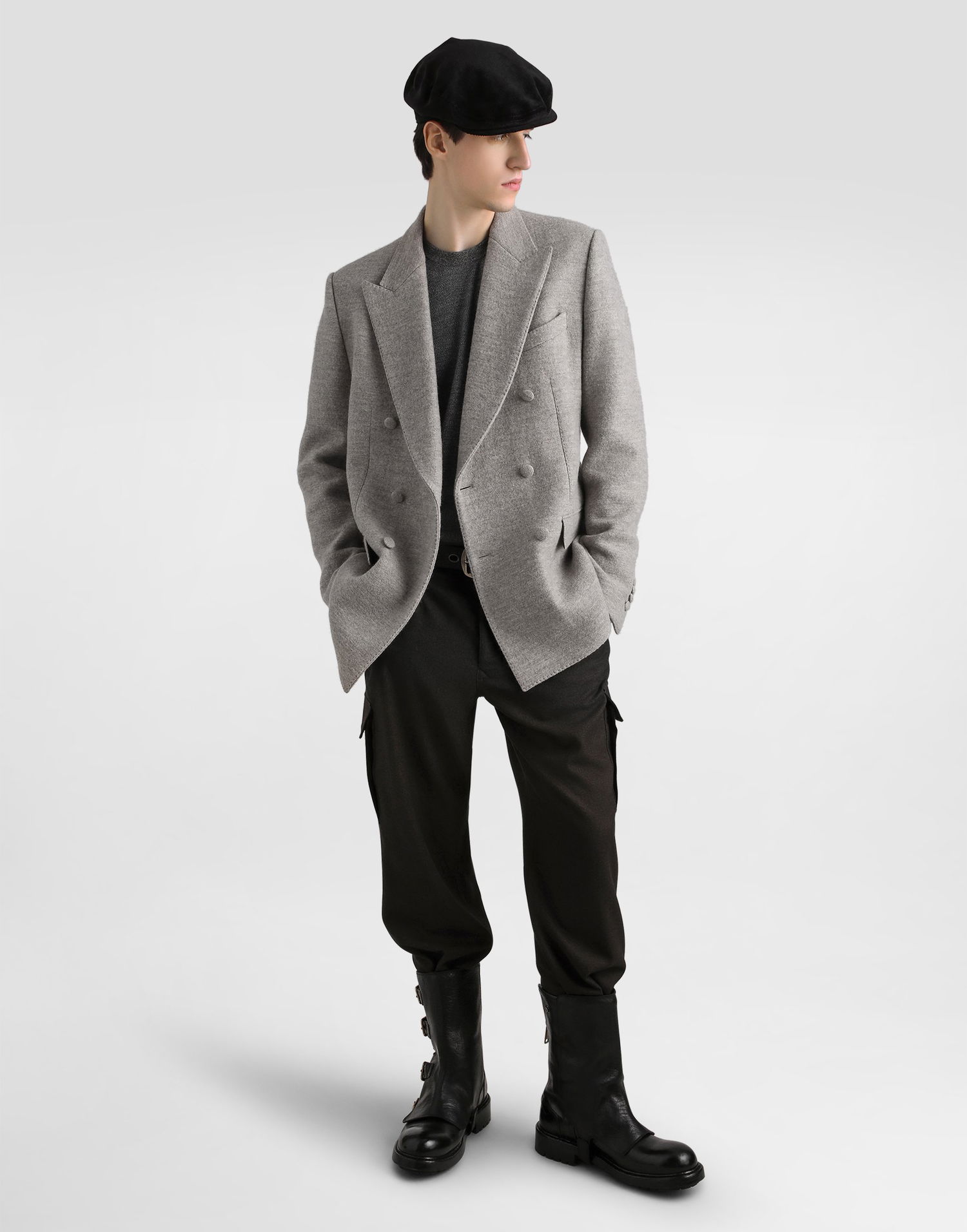 Яке Dolce & Gabbana Dolce & Gabbana Double-breasted Taormina Jacket Сиво | G2VI5THU2AXS8230, 1
