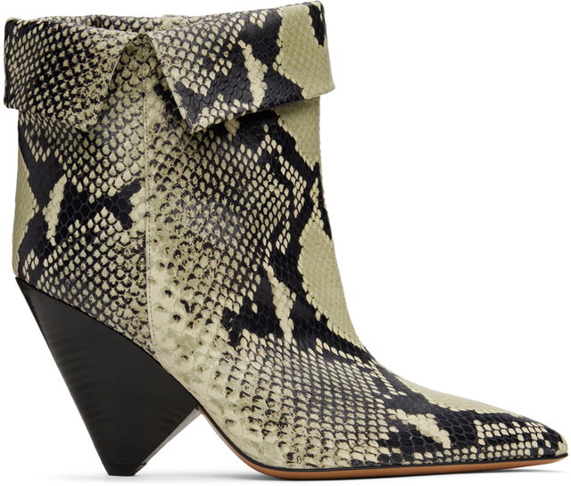 Isabel Marant Lulya Snakeskin Ankle Boots