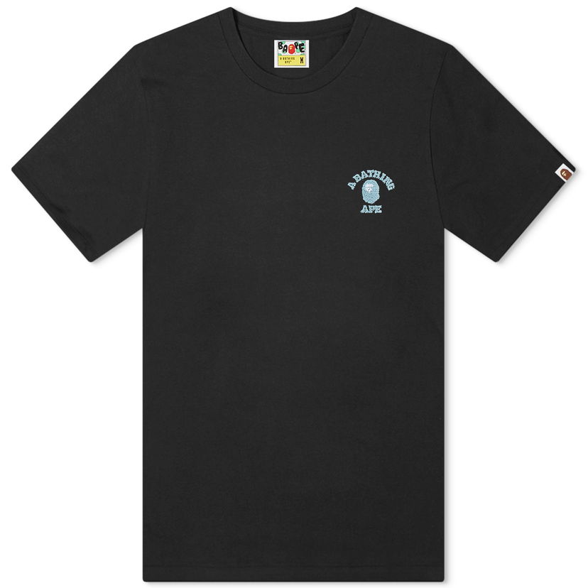 Тениска BAPE A Bathing Ape College One Point T-Shirt Черно | 001TEK301302M-BLK