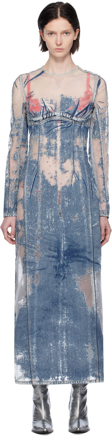 Pокля Diesel De-Nicolo-Fsd Maxi Dress Тъмно синьо | A12196 068JH, 0