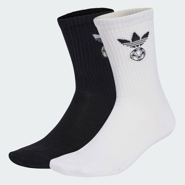Football Embroidered Crew Socks 2 Pairs