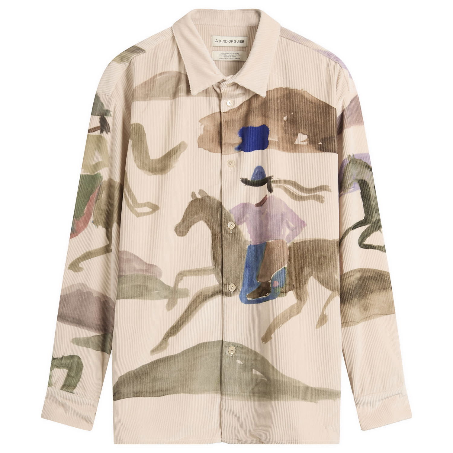 Риза A Kind of Guise Derbin Corduroy Shirt Running Horses Многоцветен | 128-14820-695, 0