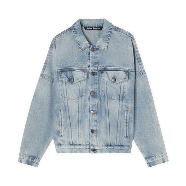 Яке Palm Angels Logo Over Denim Jacket Синьо | PMYE006C99DEN0014001, 0