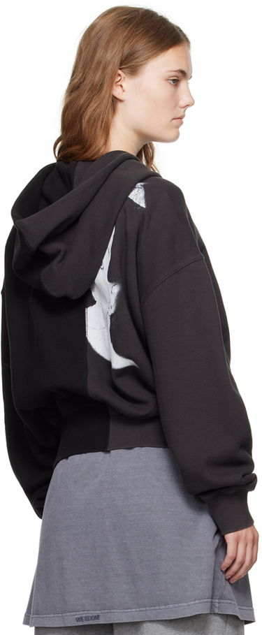 Суитчър We11done Unbalance Zip-Up Hoodie Черно | WD-TJ2-24-816-U-MX, 2
