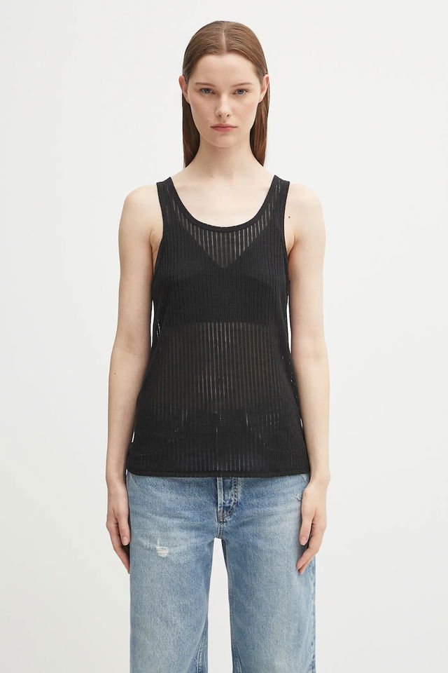 eugene Sheer Ribbed Tank Top
