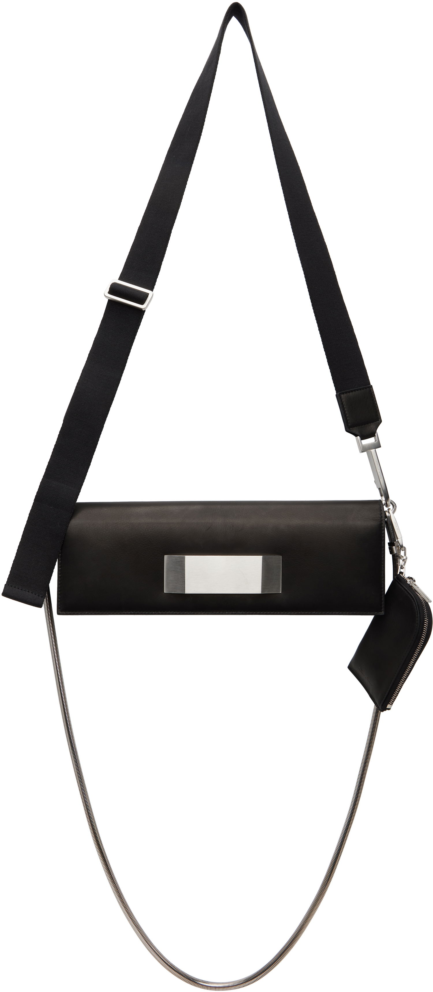 Чанта през рамо Rick Owens Rick Owens Hollywood Griffin Baguette Bag with Metal Detail Черно | RO01E7442 LBLWEH, 0