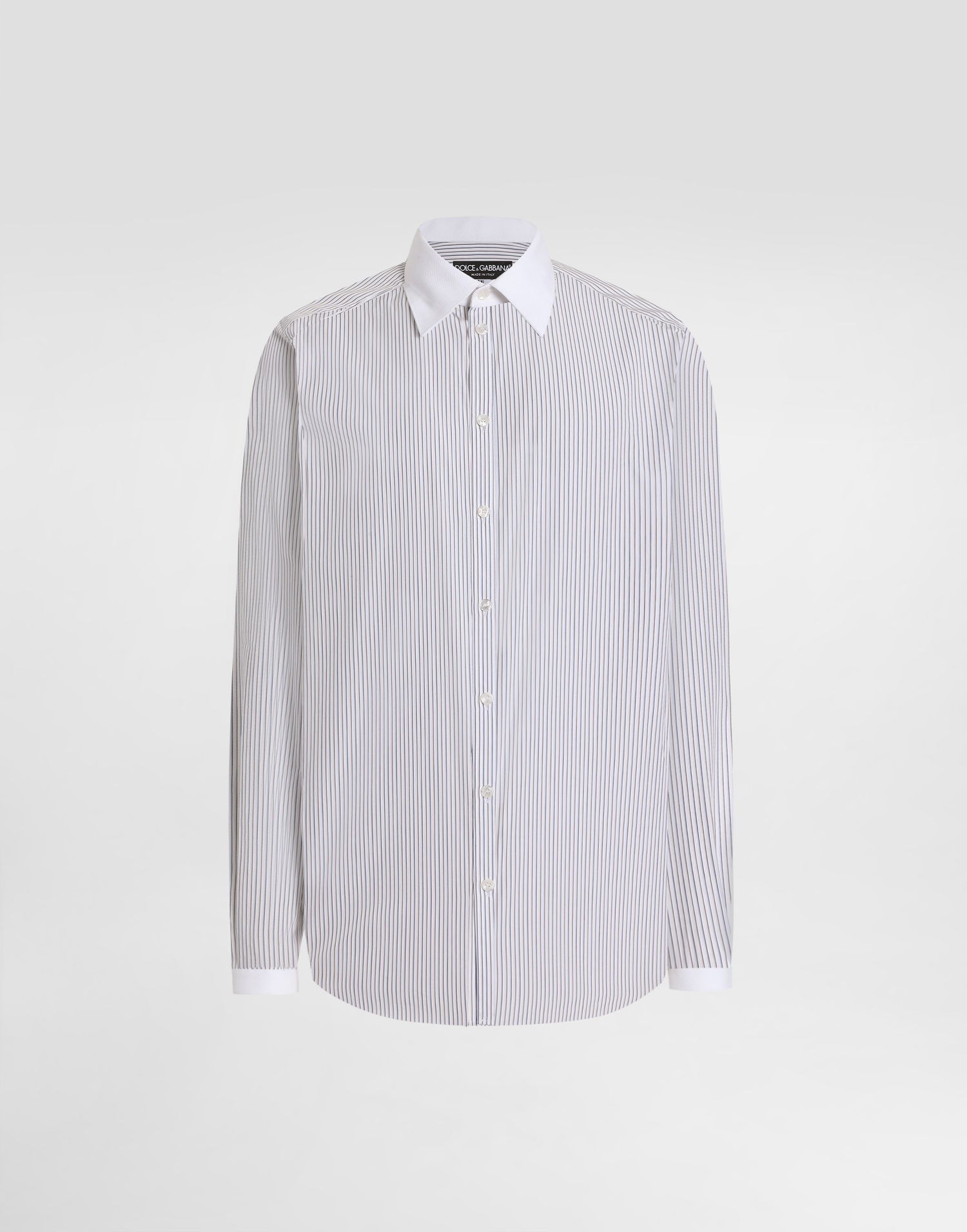 Риза Dolce & Gabbana Dolce & Gabbana Martini Striped Poplin Shirt Бяло | G5NL8ZFR51BS8051, 0
