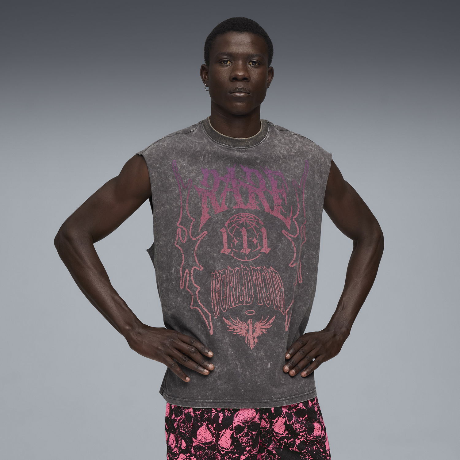 Потник Puma LaMelo World Tour-nament Cut Off T-Shirt Сиво | 632428_01, 0