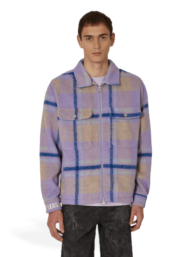 Яке Pleasures Folklore Plaid Work Лилаво | P23F003 PURPLE