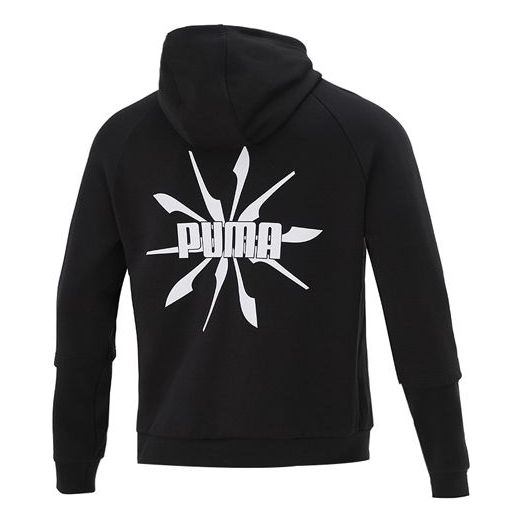 Суитчър Puma Loose Fit Hoodie with Logo Pattern Черно | 537016-01