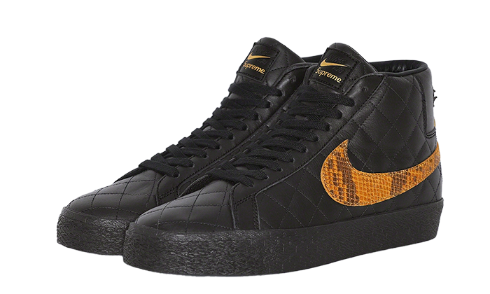 Кецове и обувки Nike SB Supreme x Zoom Blazer Mid QS SB "Black Snakeskin" Черно | DV5078-001, 1