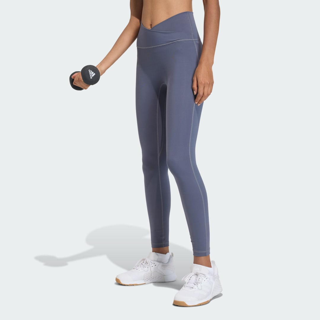 Клинове adidas Performance Studio All Me 7/8 X-Over Leggings Синьо | KT3285, 0