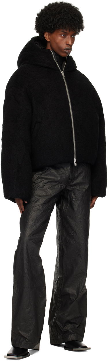 Панталони HELIOT EMIL Armada Crinkled Wide Leg Trousers Черно | AW24_M_10_178_BLK01, 3