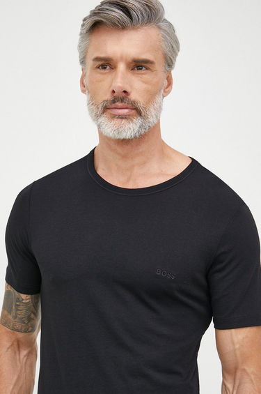 Тениска BOSS T-Shirt Cotton Черно | 50475284, 0
