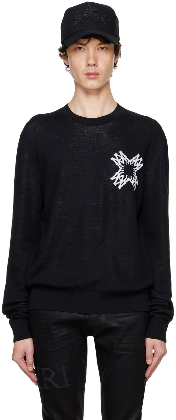 Пуловер AMIRI AMIRI MA Quad Crewneck Sweater Черно | AMKNCW1066, 0