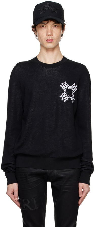 Пуловер AMIRI AMIRI MA Quad Crewneck Sweater Черно | AMKNCW1066, 0