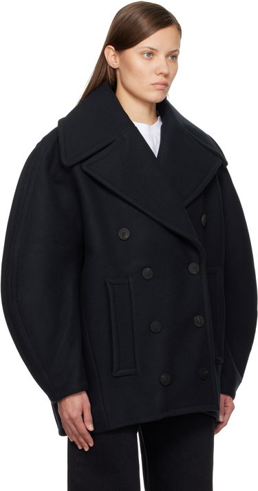 Палта Jacquemus 'The Ovalo' Double-Breasted Wool Peacoat Черно | 25HCOW00103AW00429, 1