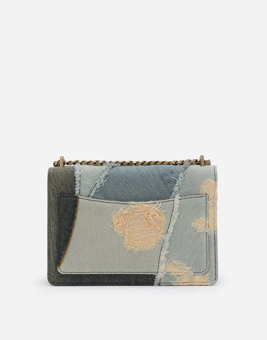 Чанта през рамо Dolce & Gabbana Patchwork Denim Crossbody Bag Синьо | BB7599A9U7580650, 3