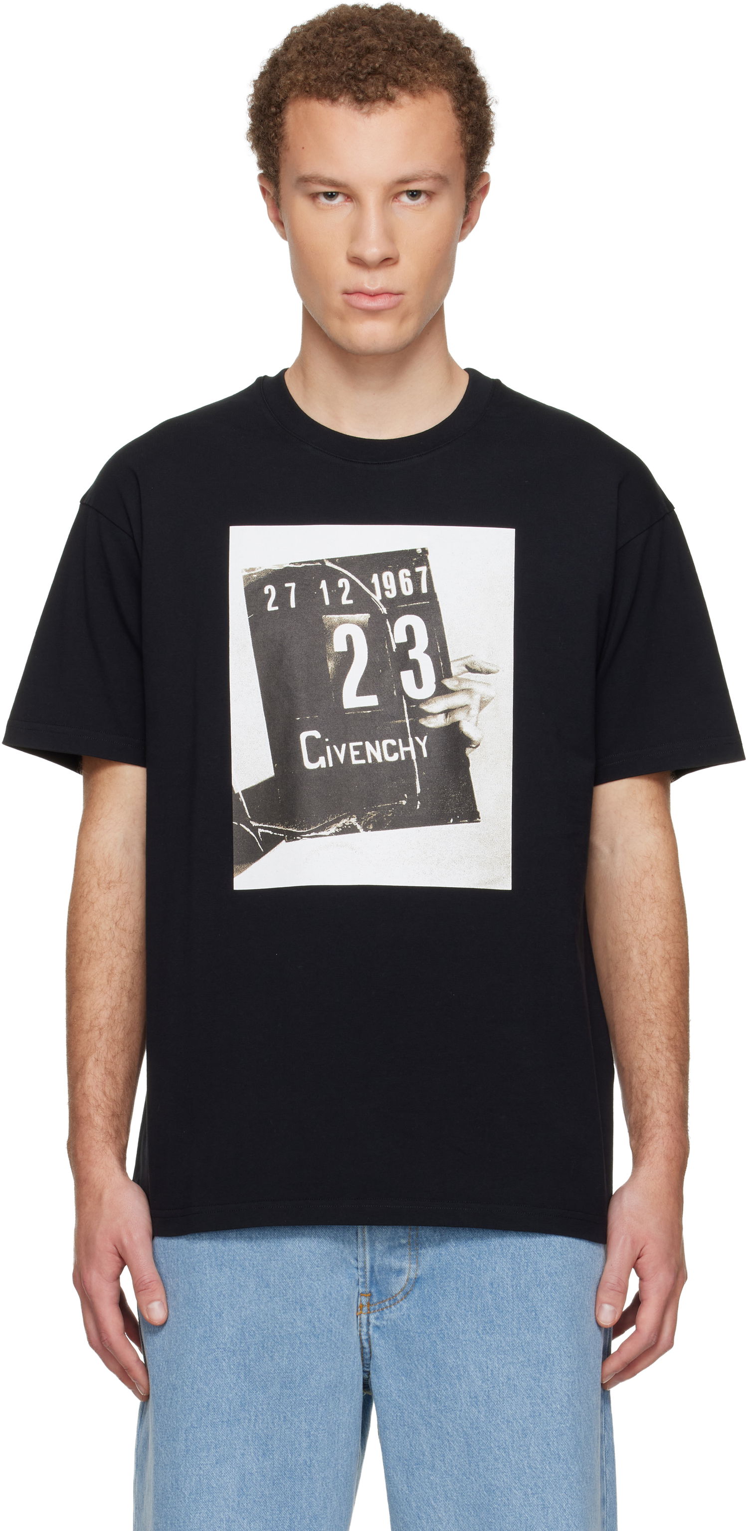 Тениска Givenchy Clapperboard Print T-shirt Черно | BM71NK3YSL001, 0