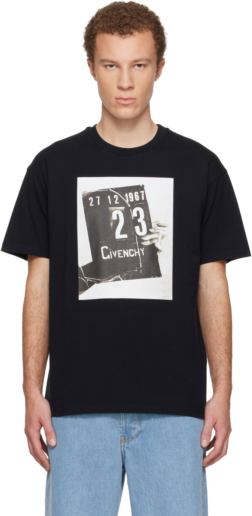Тениска Givenchy Clapperboard Print T-shirt Черно | BM71NK3YSL001