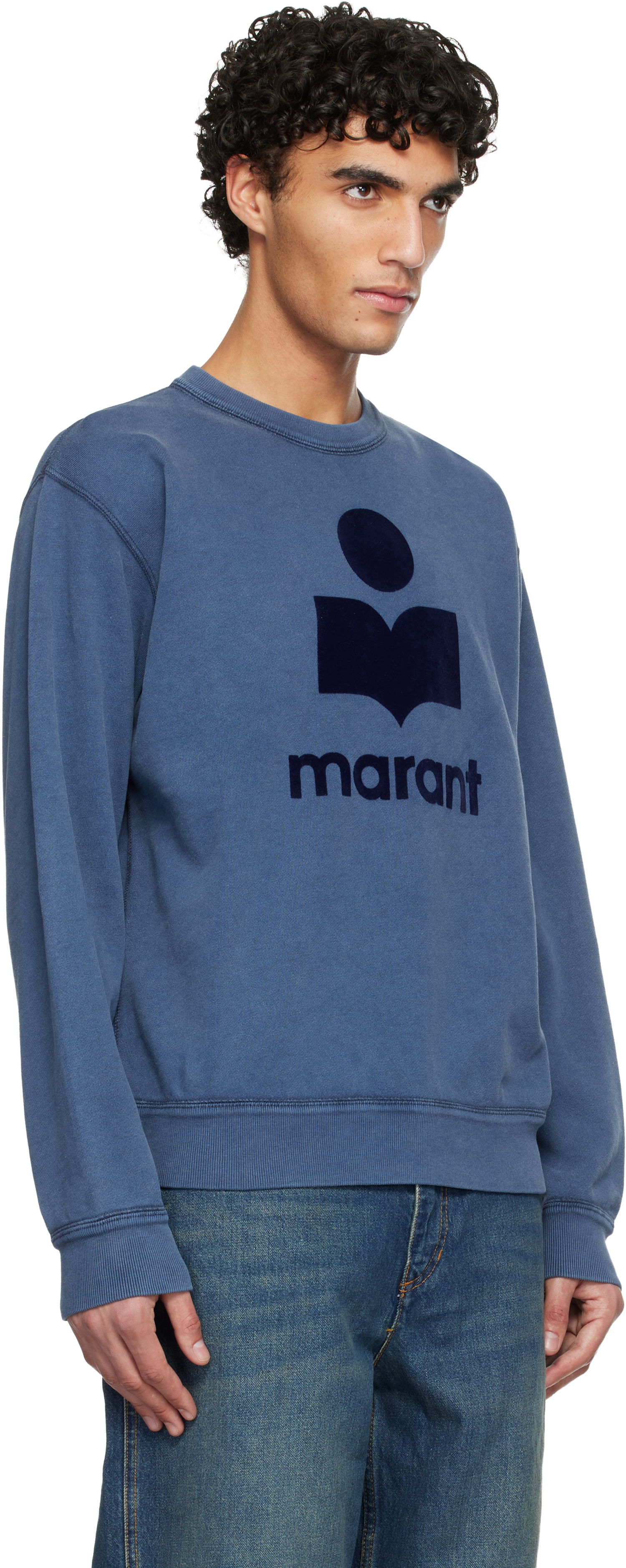 Суитчър ISABEL MARANT Mikoy Sweatshirt Синьо | SW0029HA-D1M07H, 1