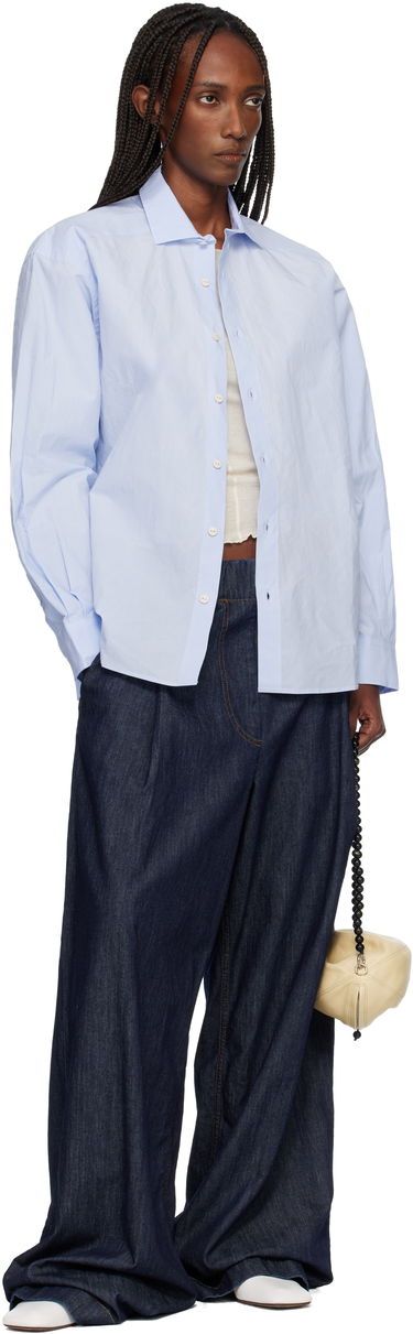 Риза Baserange Claude Long Sleeve Button-Up Shirt Синьо | TSCL-OCP-AU25, 3