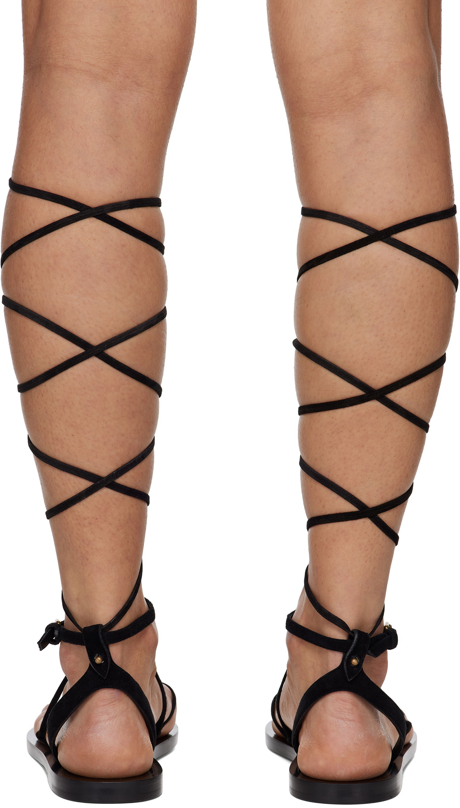 Кецове и обувки ISABEL MARANT Isabel Marant Azzi Suede Gladiator Sandals Черно | SD0254FA-C2A03S, 1