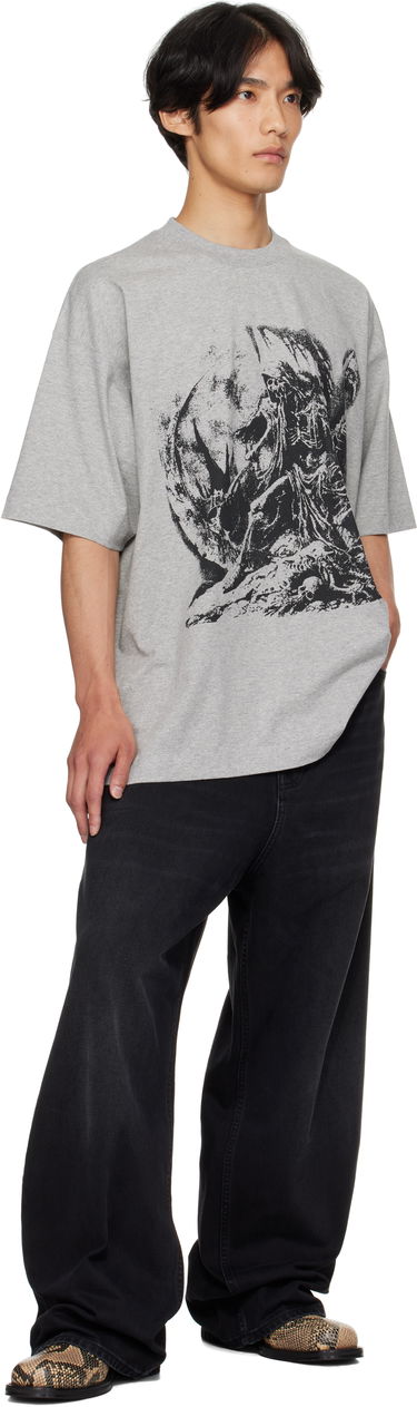 Тениска VETEMENTS Vetements Goth Oversized Graphic T-Shirt Сиво | UH76TR800G, 3