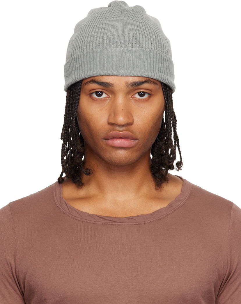Шапка Rick Owens Rick Owens Concordians Ribbed Beanie Сиво | RU02E1495 RIBM