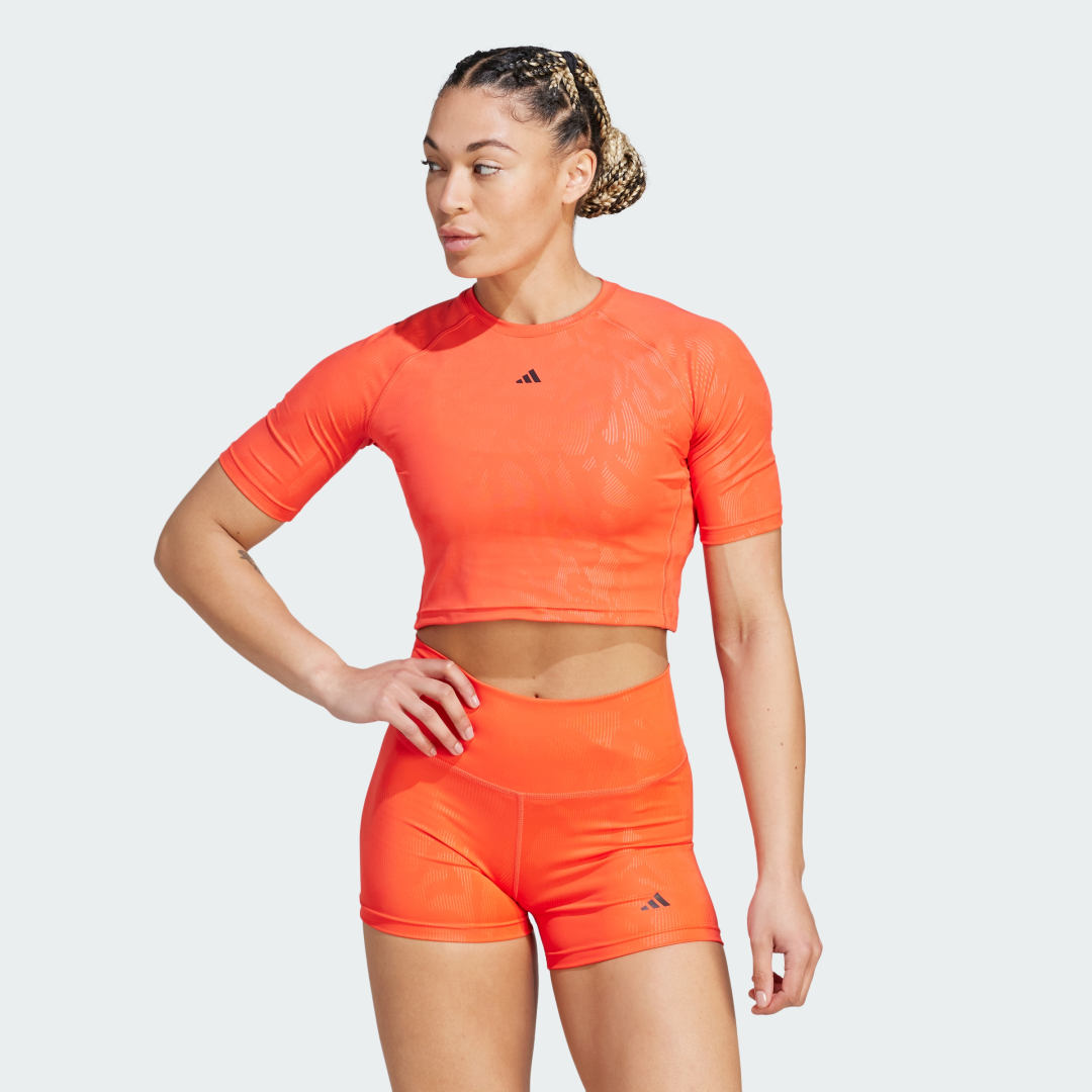 Съкратен топ adidas Originals Power Crop Top Оранжево
 | IN6207, 0