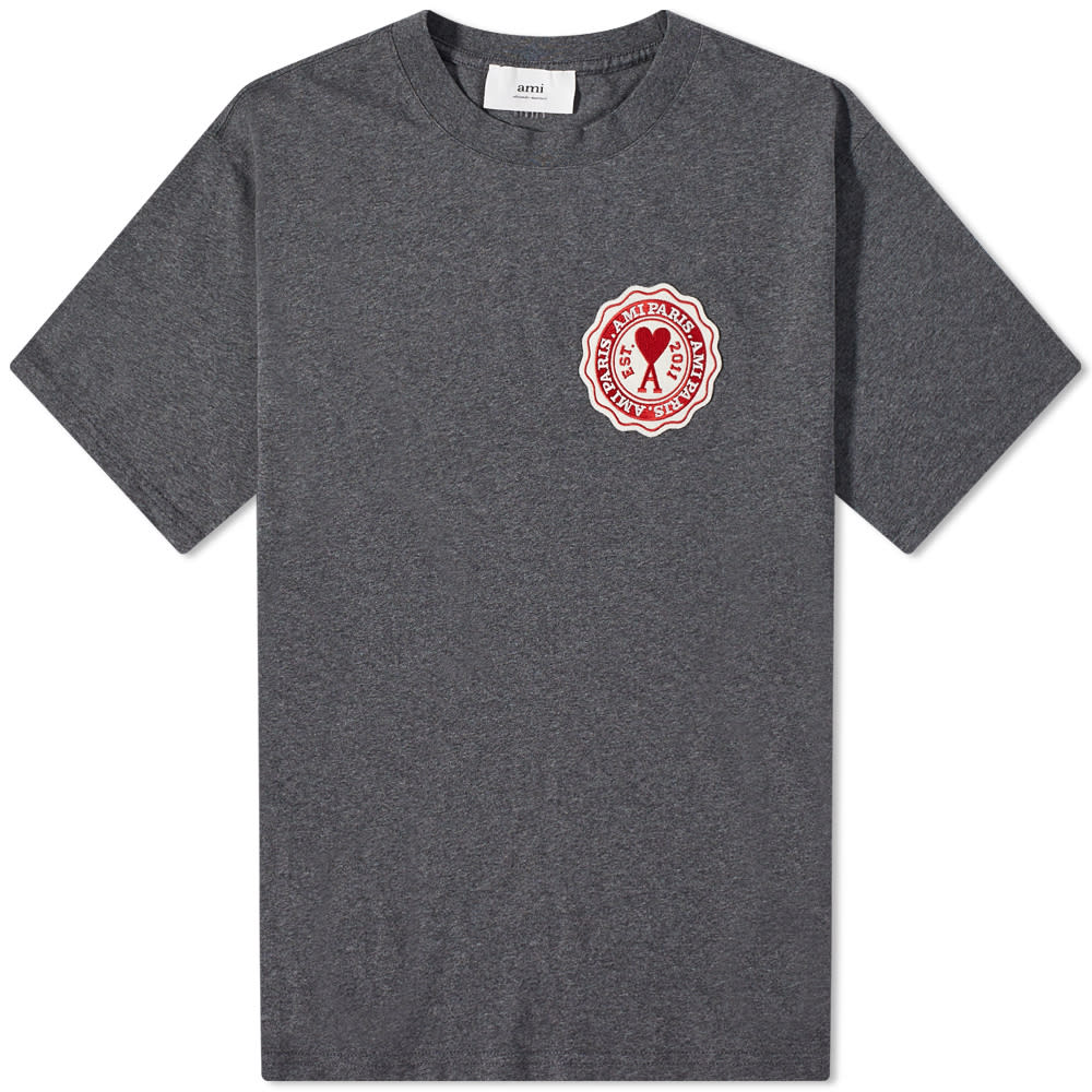 Тениска AMI Paris Patch Tee Сиво | UTS011-717-055, 0