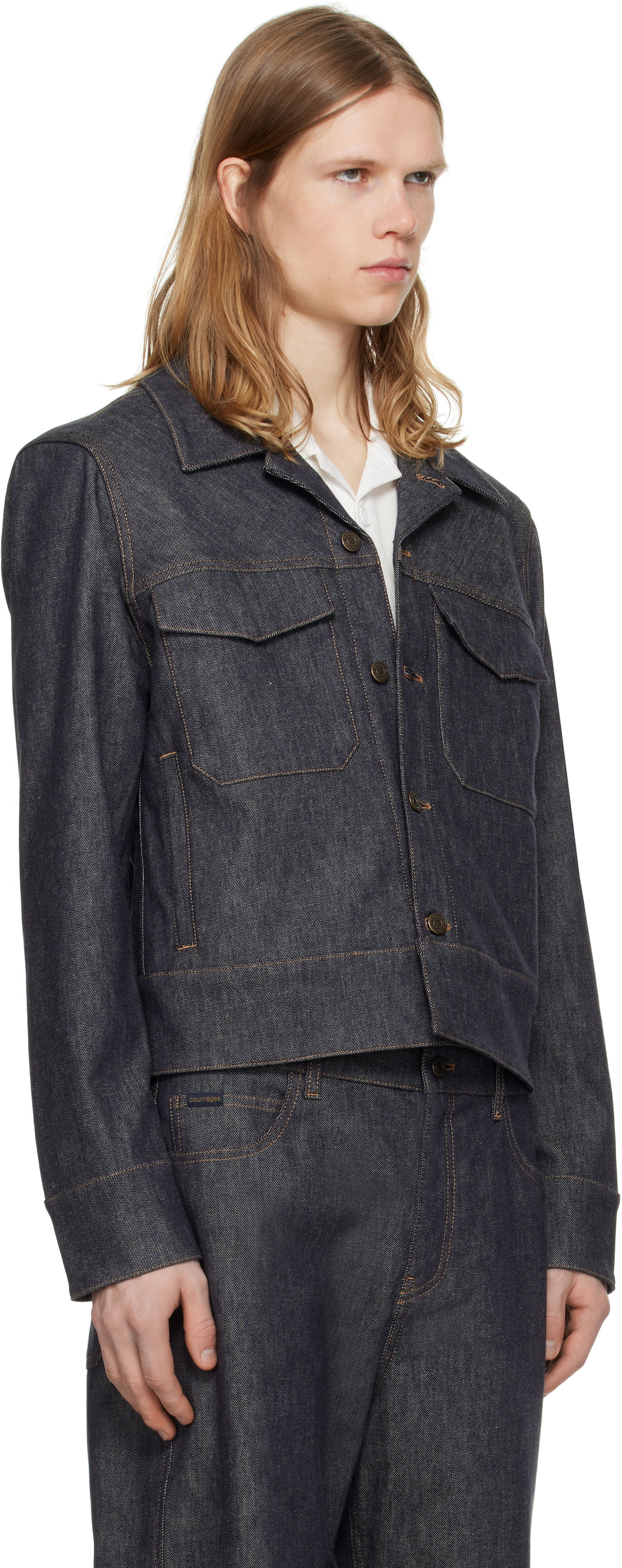 Яке Courrèges Courrèges Utility Trucker Denim Jacket Синьо | 125DBL250DE0035, 1