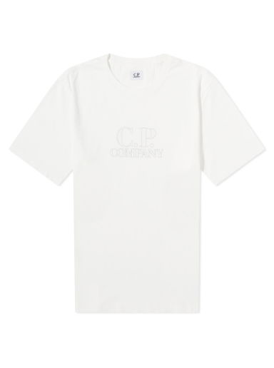 Тениска C.P. Company Embossed Logo T-Shirt Бяло | 15CMTS119A-005100W-103