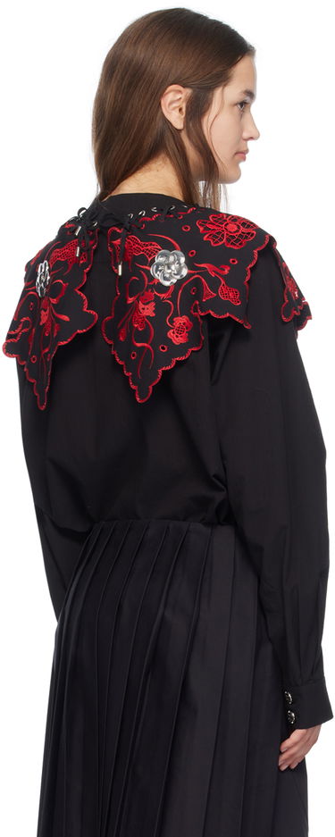 Риза Chopova Lowena Marlin Embroidered Detachable-Collar Shirt Черно | 2243, 2