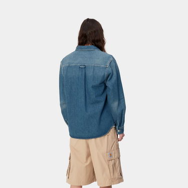 Риза Carhartt WIP Harvey Shirt Синьо | I033346_01_4L, 2