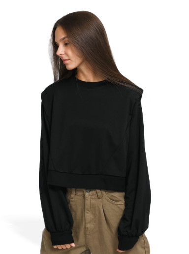 Padded Shoulder Modal Terry Crewneck