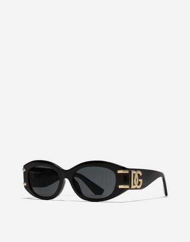 Слънчеви очила Dolce & Gabbana Dolce & Gabbana DG Griffe Oval Sunglasses Черно | VG4502VP1879V000, 2