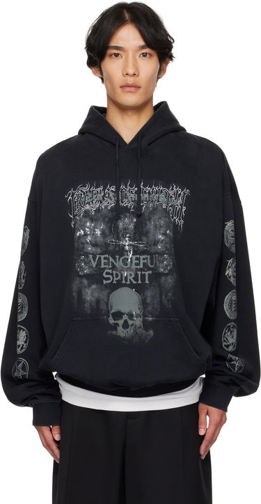 Суитчър VETEMENTS Vetements Cradle of Filth 'Vengeful Spirit' Oversized Hoodie Черно | UCF76HD650M, 0
