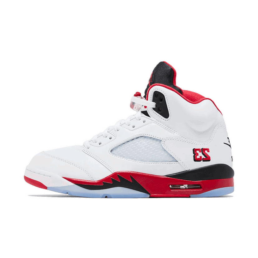 Кецове и обувки Jordan Air Jordan 5 OG 'Fire Red Black Tongue' - 2025 Бяло | HQ7978-101