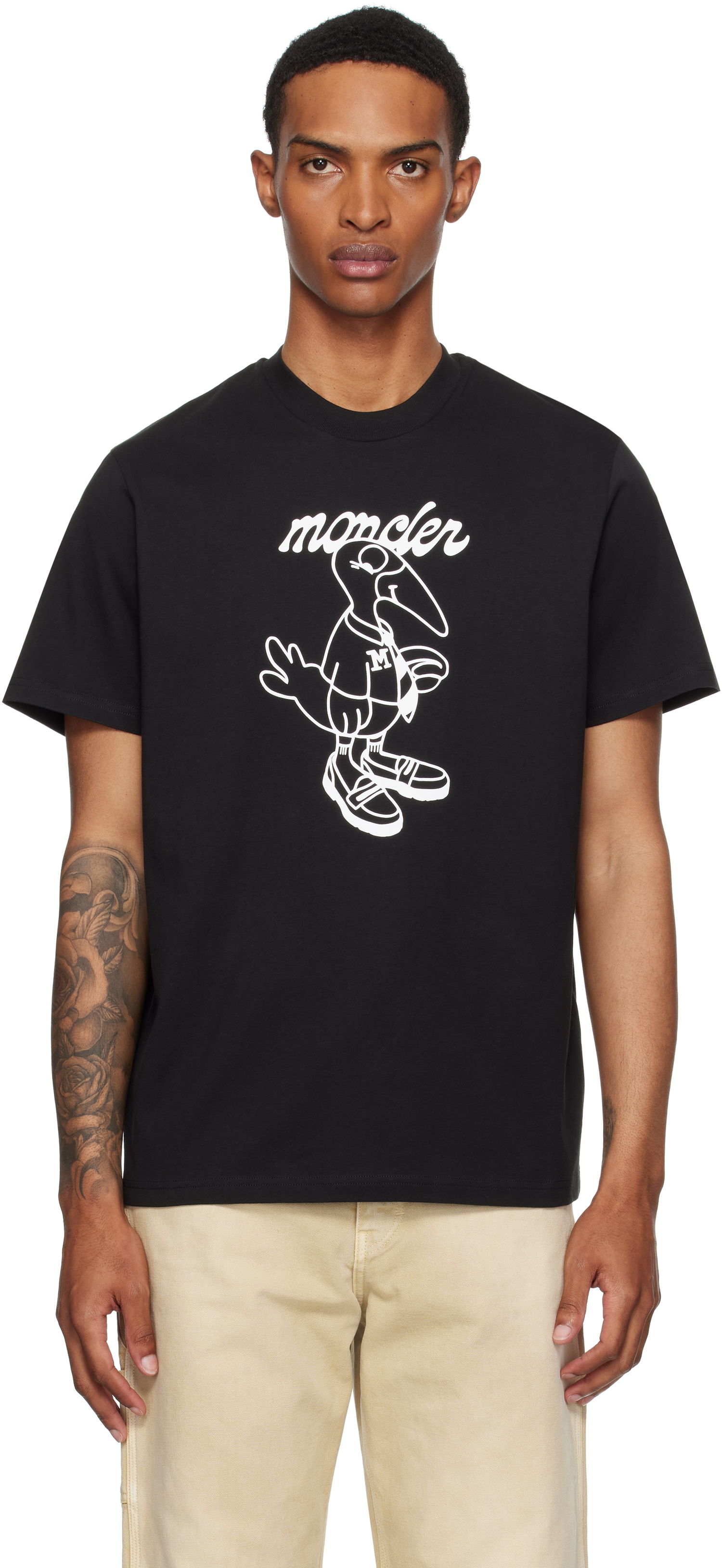 Тениска Moncler Moncler Archivio Creativo Graphic T-Shirt Черно | K20918C0001689AJS, 0