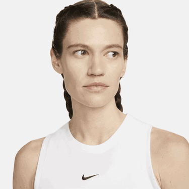 Потник Nike Sportswear Essentials Women's Ribbed Cropped Tank Top Бяло | FB8279-100, 3