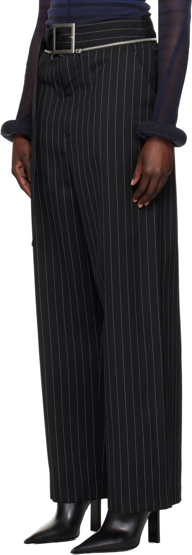Панталони Jean Paul Gaultier Jean Paul Gaultier Pinstripe Belted Suit Trousers Черно | 25/33-F-PA178-C074-0001, 3