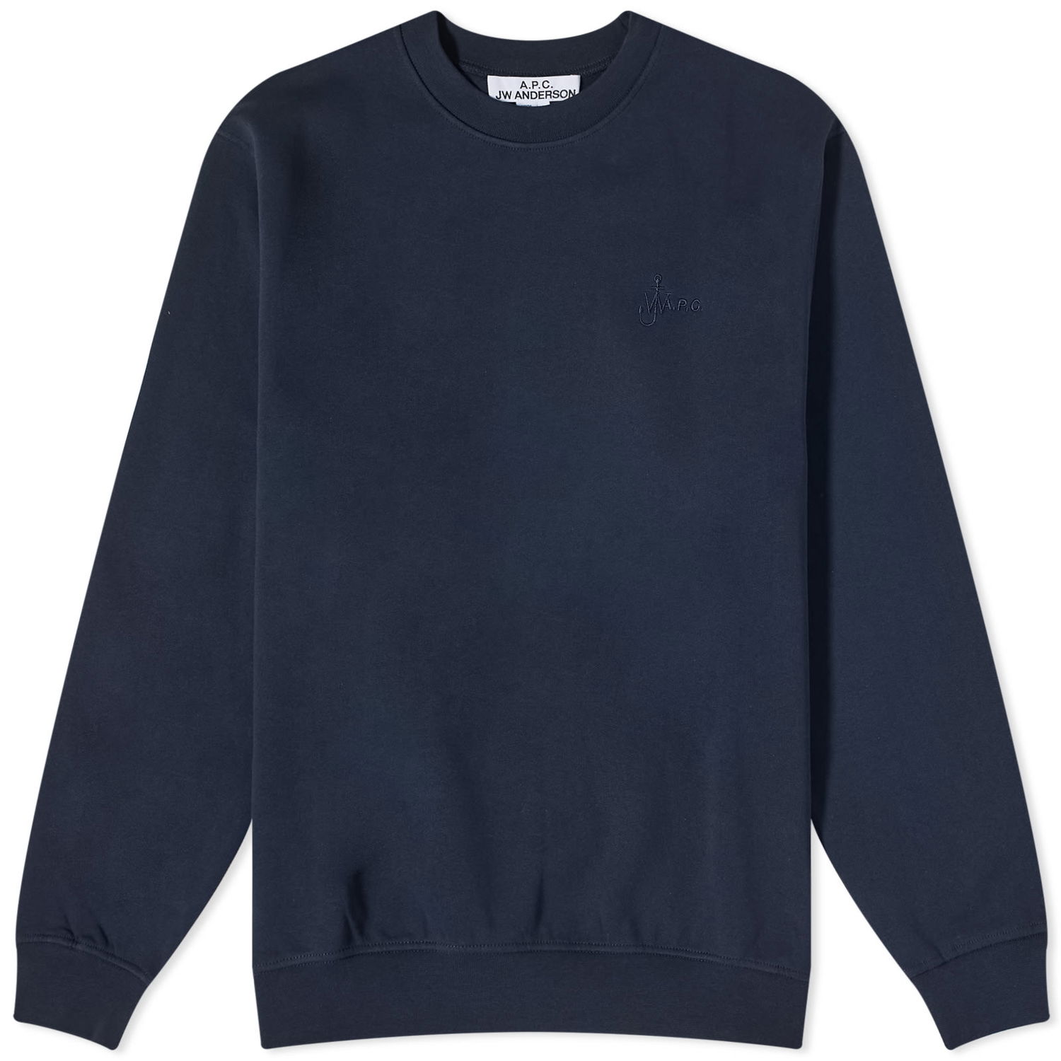 Пуловер A.P.C. JW Anderson x Rene Embroidered Logo Crewneck Тъмно синьо | COGVB-M27830-IAK, 0