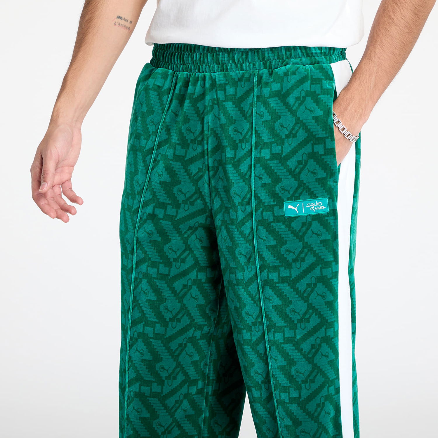 Спортни панталони Puma Squid Game x T7 Iconic Straight Track Pants Зелено | 62742986, 1
