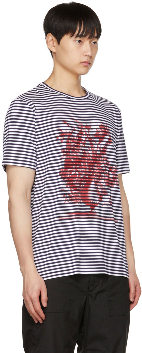 Тениска Erdem Erdem Peter Striped T-Shirt Лилаво | MV22_502MSTT, 1