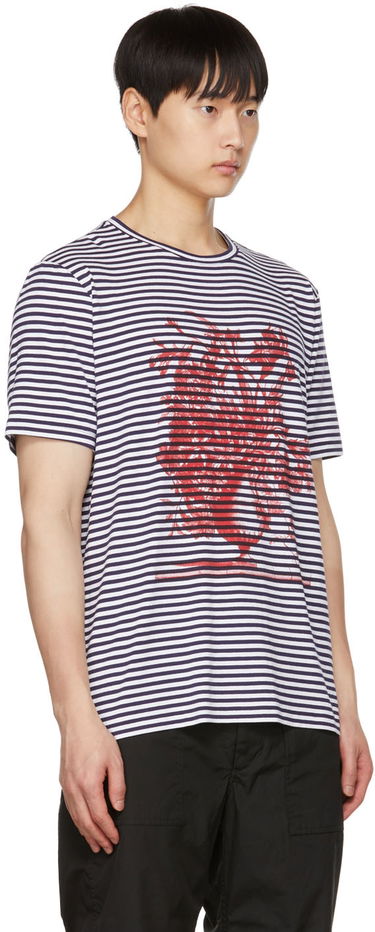 Тениска Erdem Erdem Peter Striped T-Shirt Лилаво | MV22_502MSTT, 1