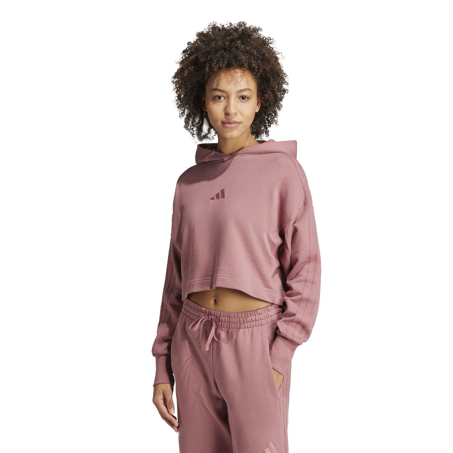 Суитчър adidas Performance Cropped Hoodie Розово | IY6848, 0