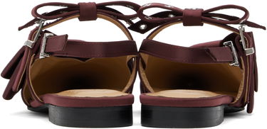 Аксесоари GANNI GANNI Big Bow Slingback Flats Бургунди | S2860, 1
